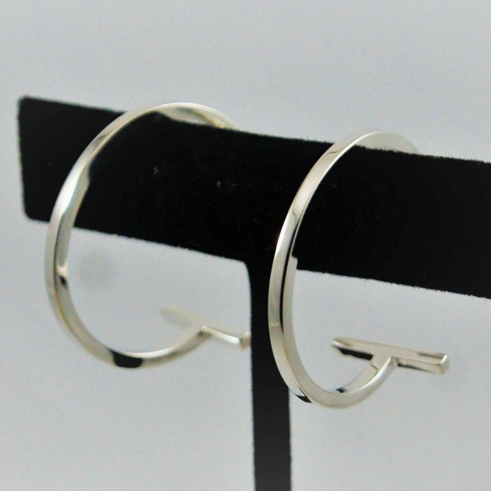 Cut Hoop Earrings | Silver - New!